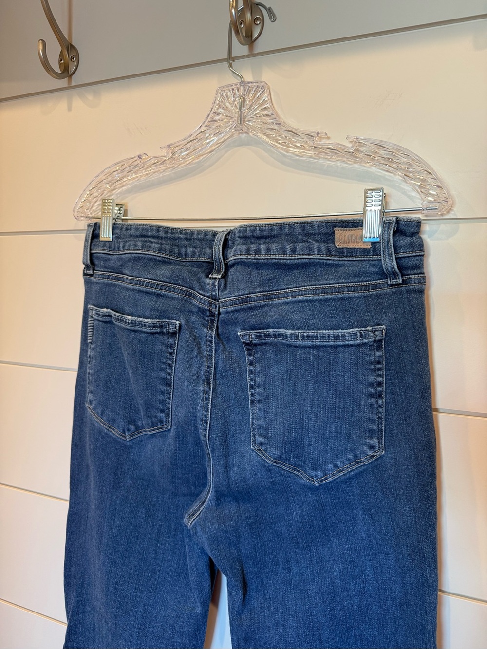 Paige High Rise Laurel Canyon Women's Bootcut Jean Dark Wash Jacques Stretch 32 - Picture 7 of 10